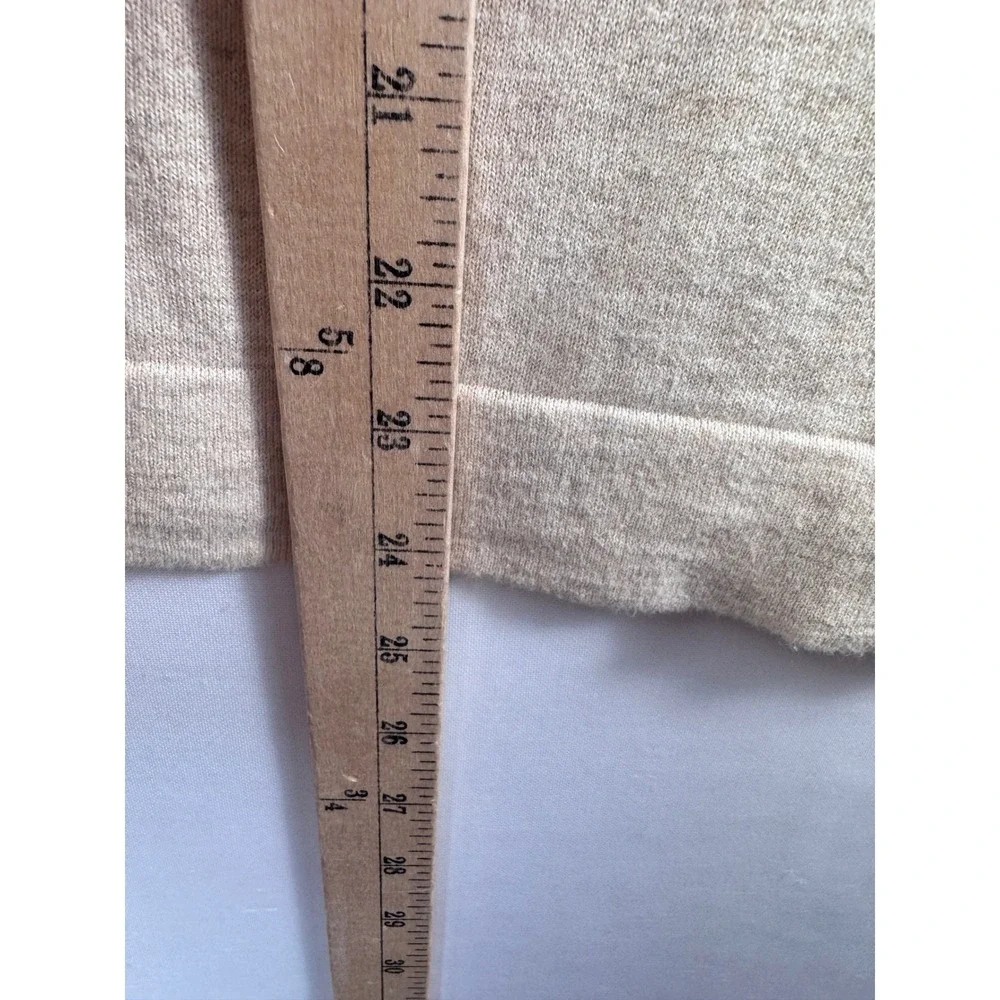 J. Crew Crewneck Sweater sz L Beige Cotton money‎ classic preppy